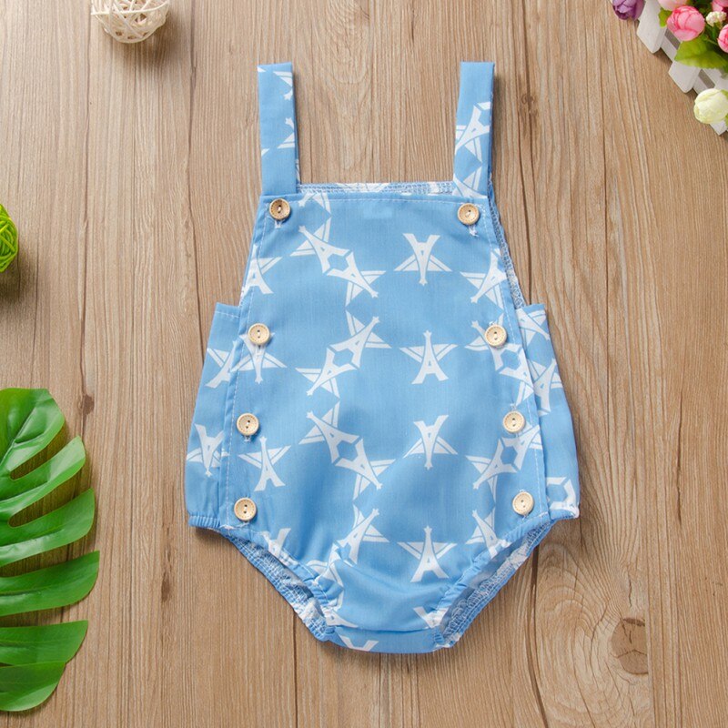 Été bébé garçons filles body coton sans manches dessin animé imprimé fronde combinaison une-pièce vêtements