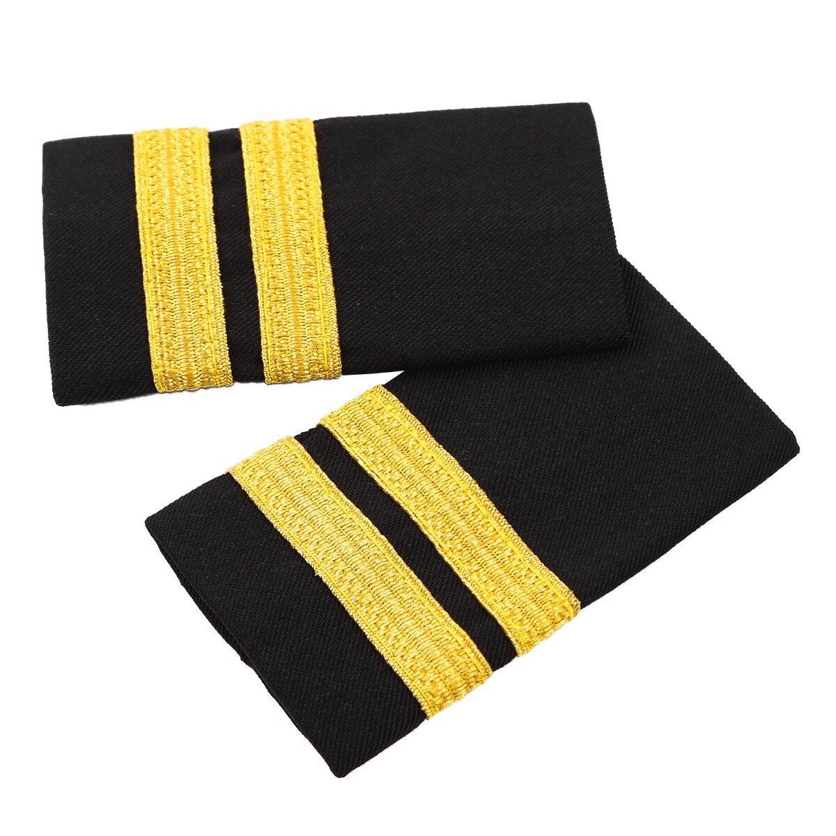 1 paar Pilot Kapitän Gold Streifen Bar Epauletten Einheitliche Professionelle Dekoration Schulter Bretter Epaulette DIY Abzeichen für Kleidung