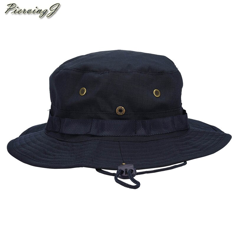Sombrero para el sol, panamá, con solapa, transpirable, boonie multicam, estilo nepalí, camuflado, para pesca al aire libre, ala ancha, con cordón.: 1pc marinas
