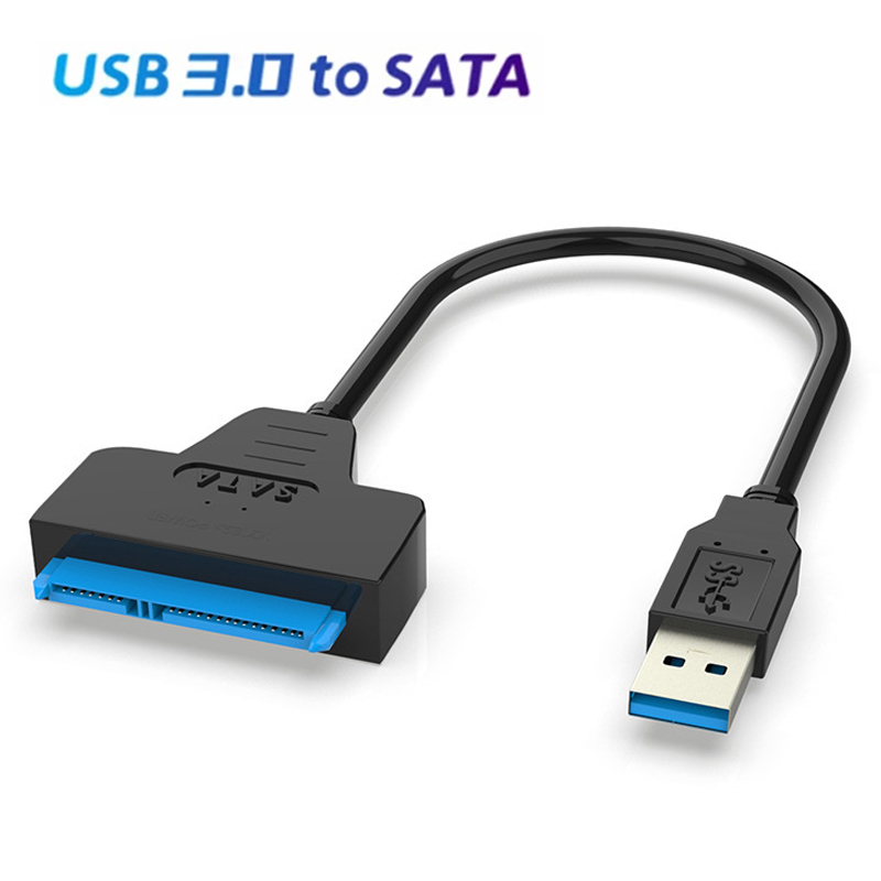 Usb 3.0 sata 3 cabo sata para usb 3.0 adaptador até 6 gbps suporte 2.5 Polegada ssd externo hdd disco rígido 22 pinos sata iii a25 30cm