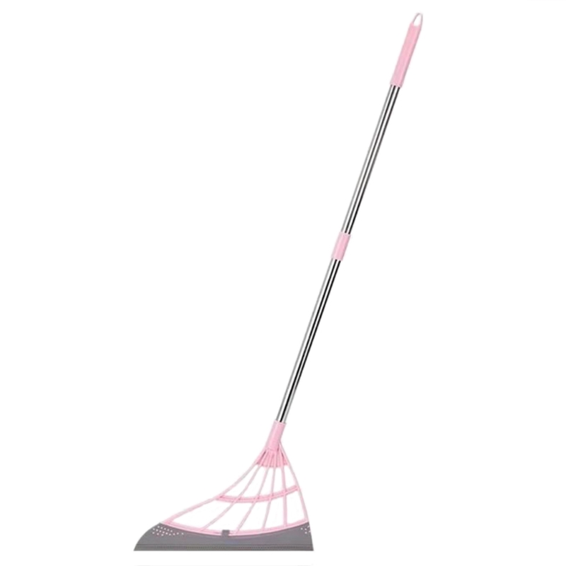 Balai magique multifonction en Silicone, outil de nettoyage des fenêtres, grattoir pour poils d'animaux, balayage antiadhésif: Rose