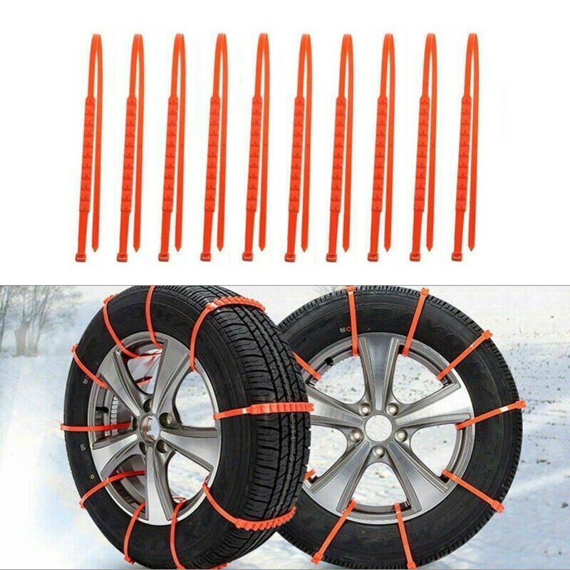 10 Uds. De cadenas antideslizantes, bridas para neumáticos de nieve, 22 pulgadas de accesorios universales
