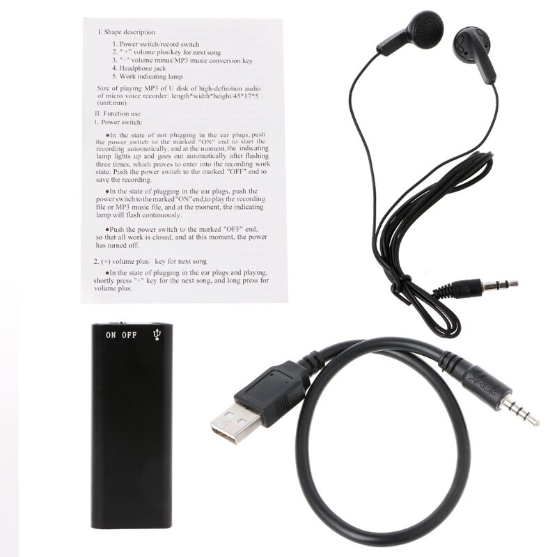 3-In-1 8Gb Mini Digital Audio Voice Recorder MP3 Muziekspeler Usb Flash Drive