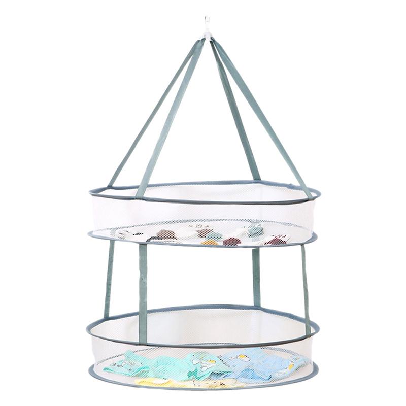 Ubrania suszenie netto dwuwarstwowe ubrania wiszące ubrania netto suszenie kosz składane spinacze robić prania