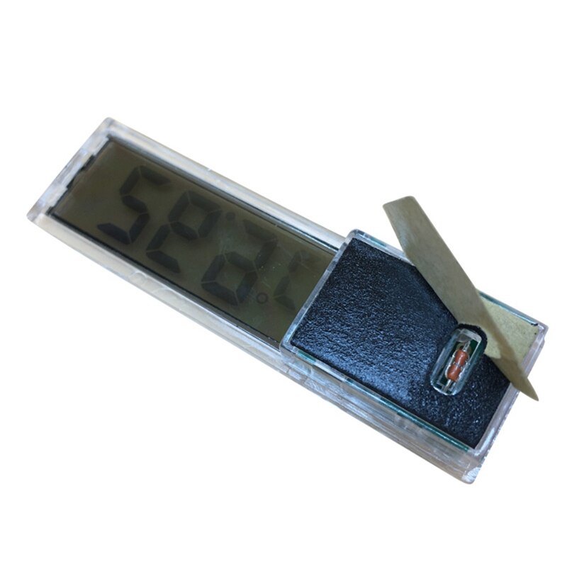 Plastic Metalen 3D Digitale Elektronische Aquarium Thermometer Fish Tank Temp Meter Goud Zilver