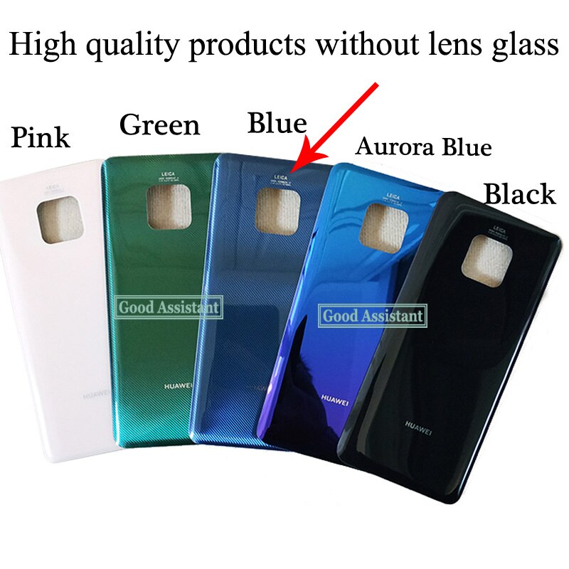 Originele Voor Huawei Mate 20 Pro LYA-L09 LYA-AL10 LYA-TL00 Back Battery Cover Deur Behuizing case Achter Glas lens onderdelen Vervanging