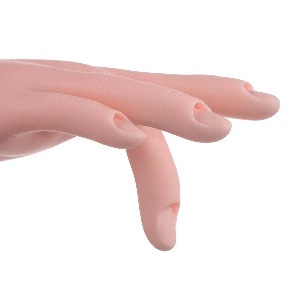 Professionele Acryl Gel False Hand Nail Art Training Plastic Nep Vinger Manicure Model Flexibele Diy Zachte Display Nail Tool