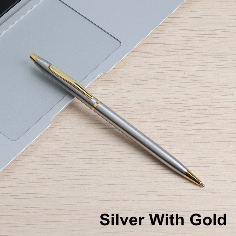 2/11/20/Stck Kugelschreiber Stahl Rotierenden Metall kugelschreiber Kommerziellen Kugelschreiber Für Schule Büro schreibwaren Tinte Schwarz Blau: Orange / Schwarz