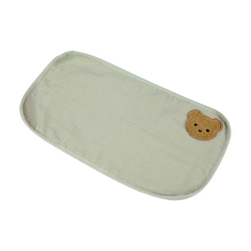 Serviette d'alimentation pour bébé, mouchoir en coton Anti-crachat, tissu pour le visage: Gray