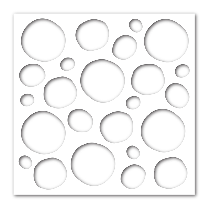 Blandet form stribe prikker cirkel blomster plast stencil gør-det-selv-kort album lav scrapbog håndlavet stencil tegneark 09: 6