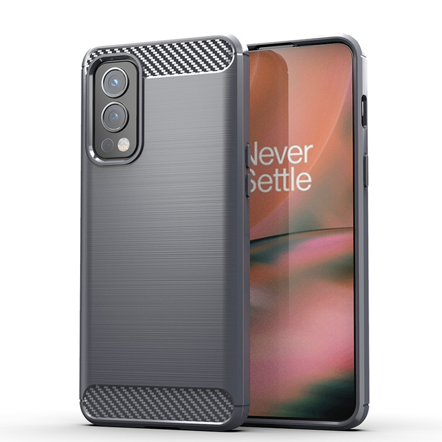 etui OnePlus Nord 2 Nord2 DN2101 DN2103 Gumowa silikonowa osłona z włókna węglowego robić OnePlus Nord 2 5G etui tylne robić Nord 2 Nord2