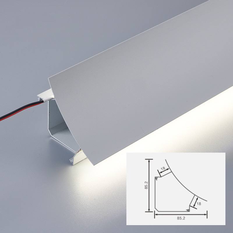 Ceiling Led Aluminum Profile Surface Mounted Wall Top Corner Decoration Indoor Atmosphere Lighting Linear Hard Bar Light Lamps