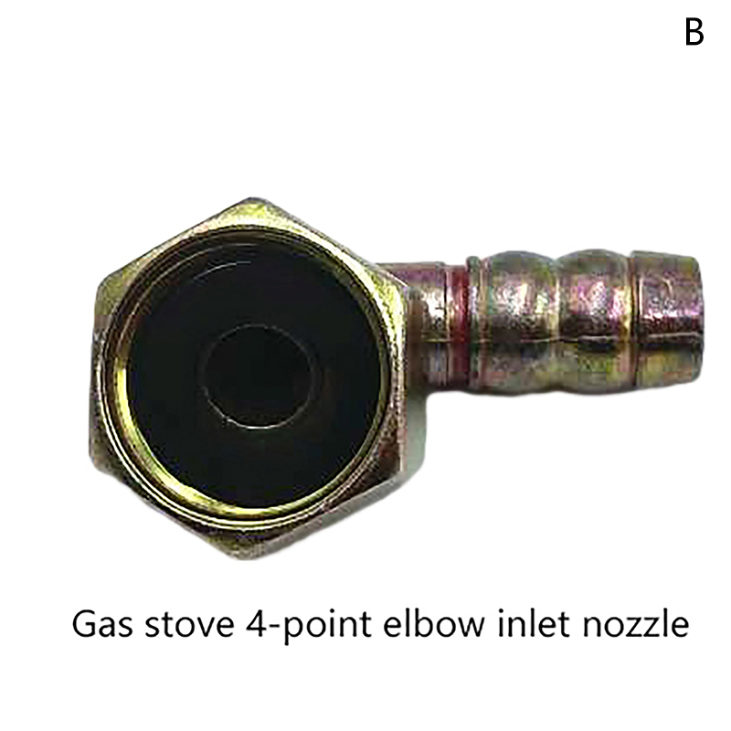 Gas Cooker Universal Joint Hose Connection Four-Part Internal Thread Intake Elbow Edison Screw: Burgundy