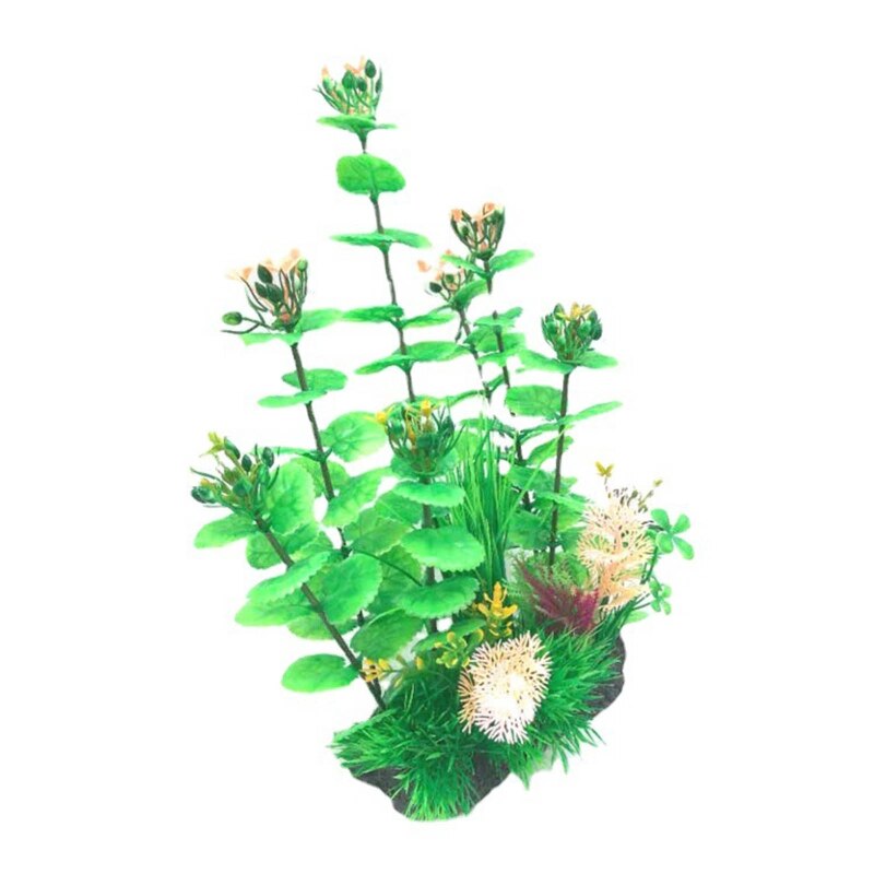 Aquarium Planten Kunstmatige Aquarium Decoraties Hars Waterplanten 33Cm Hoogte Grote Onderwater Groen Gras Planten