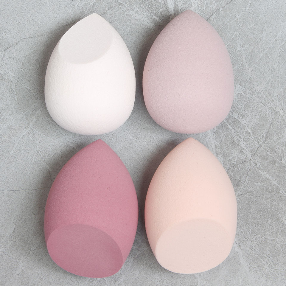 4pcs Set Blender Sponge Makeup Make Up Facial Foundation Powder Puff Combined Cosmetic Tools Make Up Accessories Pack: Mix Pink no Box