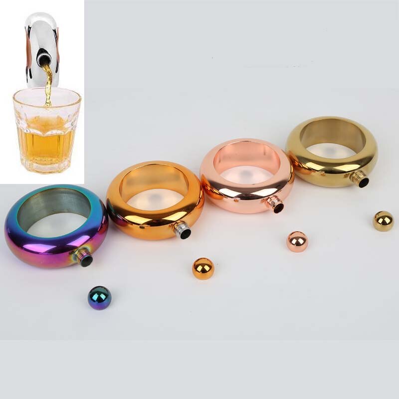 Bracelet Flask 3.5OZ Wine Whiskey Hip Flask Bracelet Alcohol Bottle 100ml Drinkware Stainless Steel Bangle Hip Flask