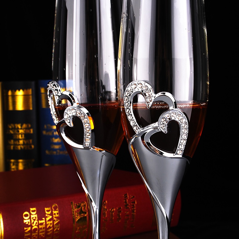 Champagneglas fløjter perfekt til bryllup 1 stykker luksus krystal ristende fløjter og vinglas