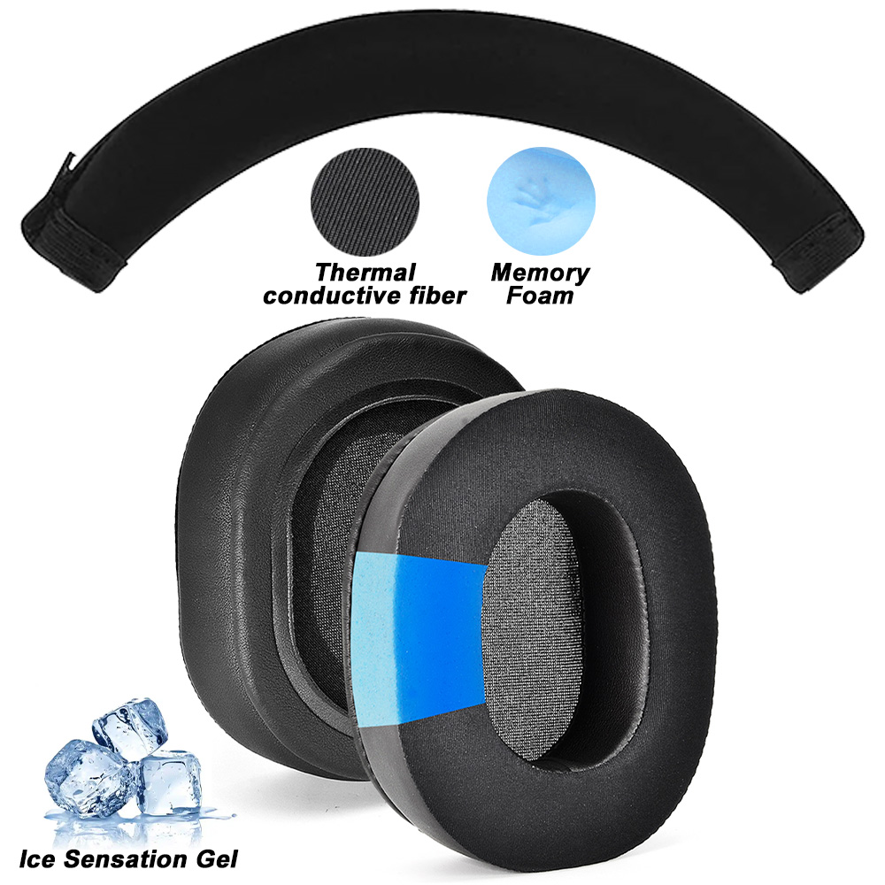 Almohadillas para auriculares OneOdio A70 A71, almohadillas de repuesto para auriculares, orejeras, tela de malla suave, cubiertas para memoria, proteína de esponja: Oro