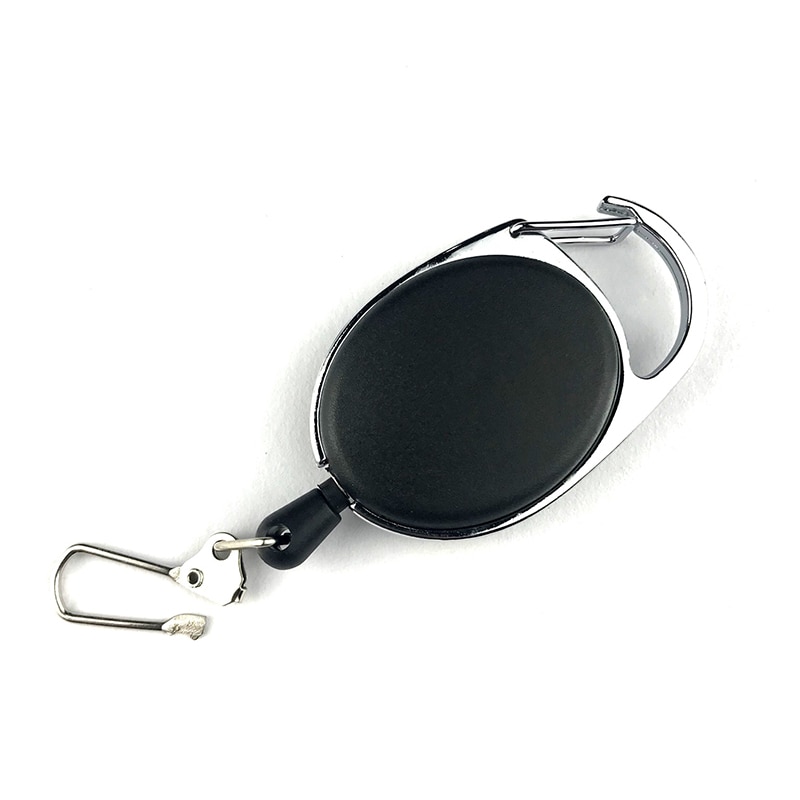 Enrouleur de porte-clés rétractable porte-Badge enrouleur de Zinger de pêche à la mouche avec accessoires de pêche à ressort à dégagement rapide