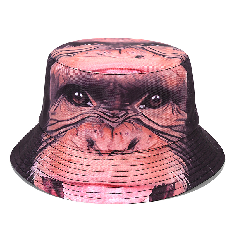 Bocca-Sombrero de pescador con estampado divertido de animales, gorros de pescador con estampado bonito, gorra panamá Reversible de ubicación para hombres y mujeres, sombrilla de verano: Blanco