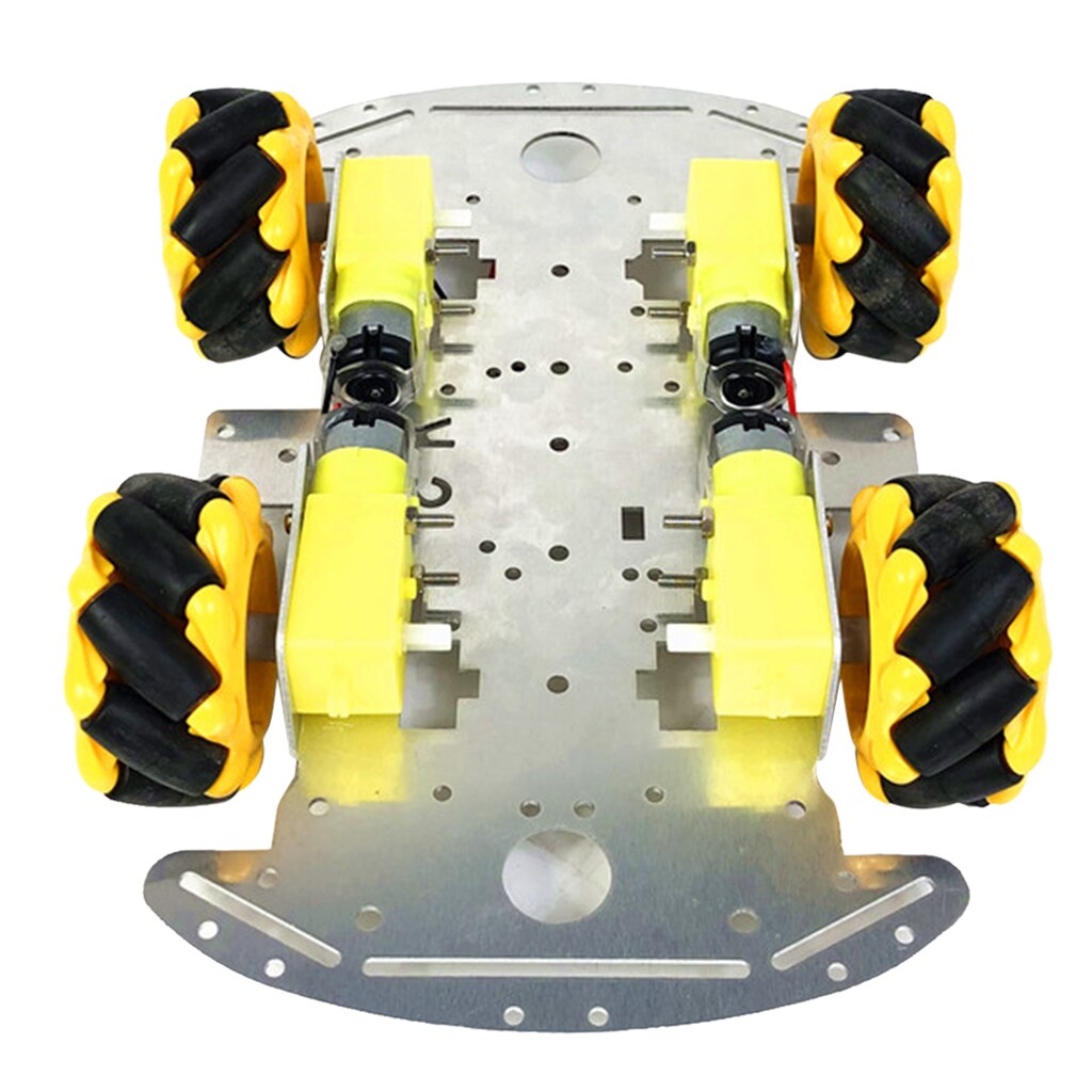 4WD Robot Smart Car Chassis Kits with Motor, Coupling, Mecanum Wheels for DIY Education Robot Smart Car Kit for Student