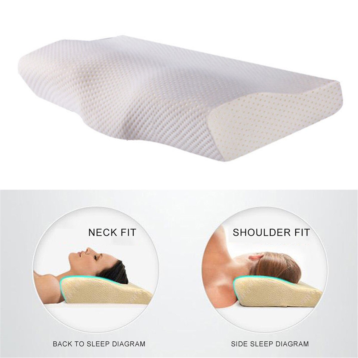 50*30Cm Memory Foam Beddengoed Kussen Nek Bescherming Trage Rebound Memory Foam Vlinder Vormige Kussen Gezondheid Cervicale Nek