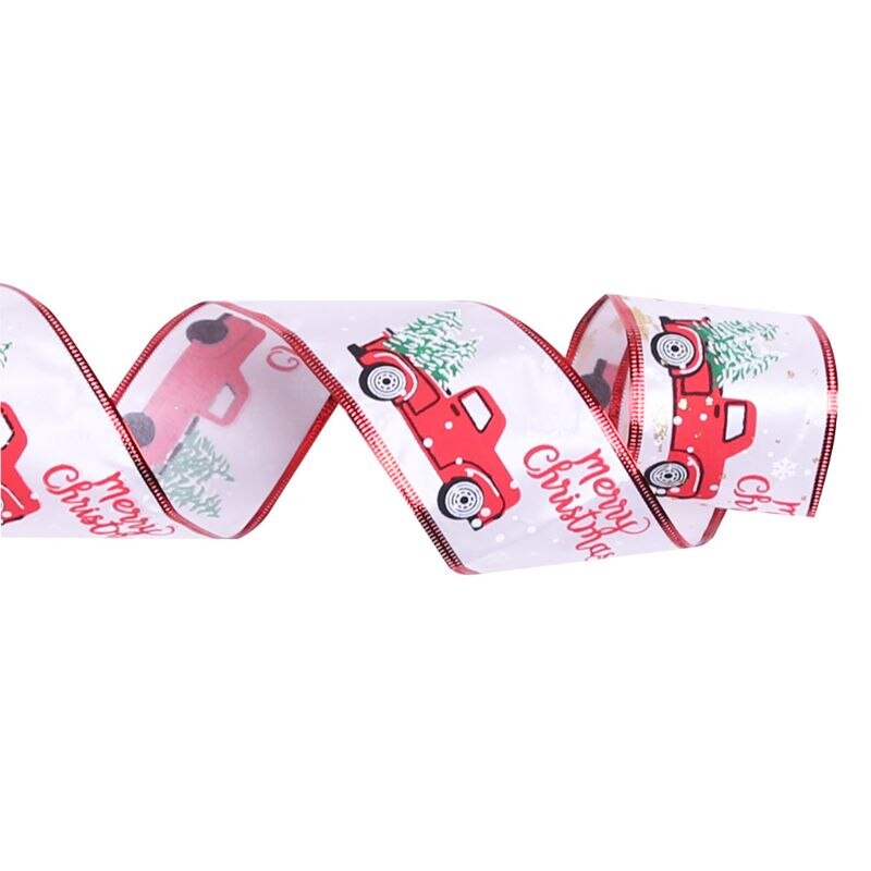 Cintas decorativas navideñas de 10M de longitud, cinta de satén en polvo, cintas artesanales, decoración de árbol de Navidad, fabricación de lazos