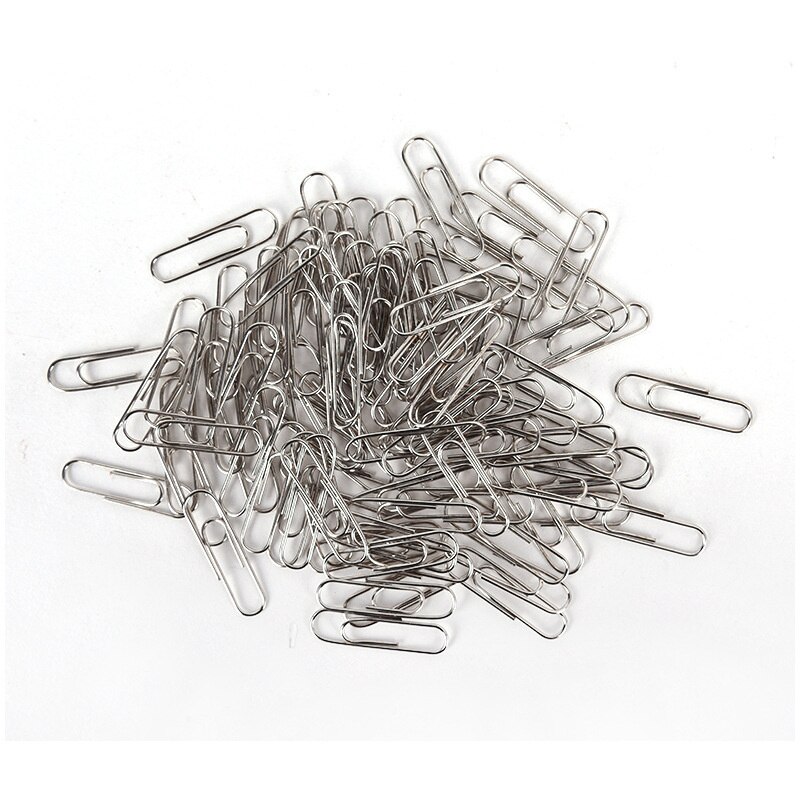 Mini Clips de papel de Metal para oficina, Clip Simple y sencillo, suministros de papelería escolar, organizador de accesorios, 50 unidad/bolsa: Default Title