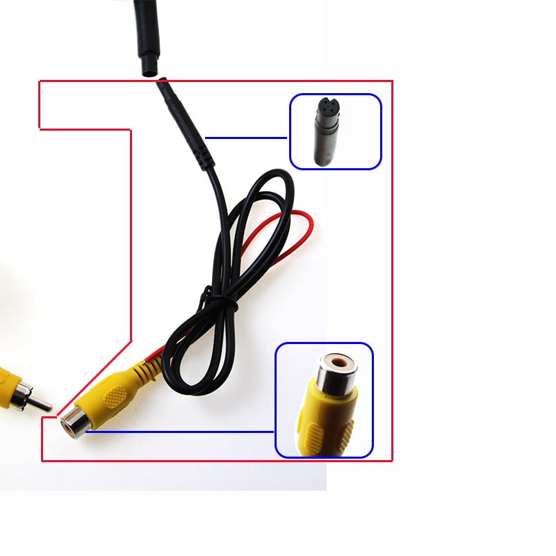 HaiSunny 4 Pin Plug to RCA Plug Conversion Line Only Support NTSC System FOR DVR Mirror Monitors