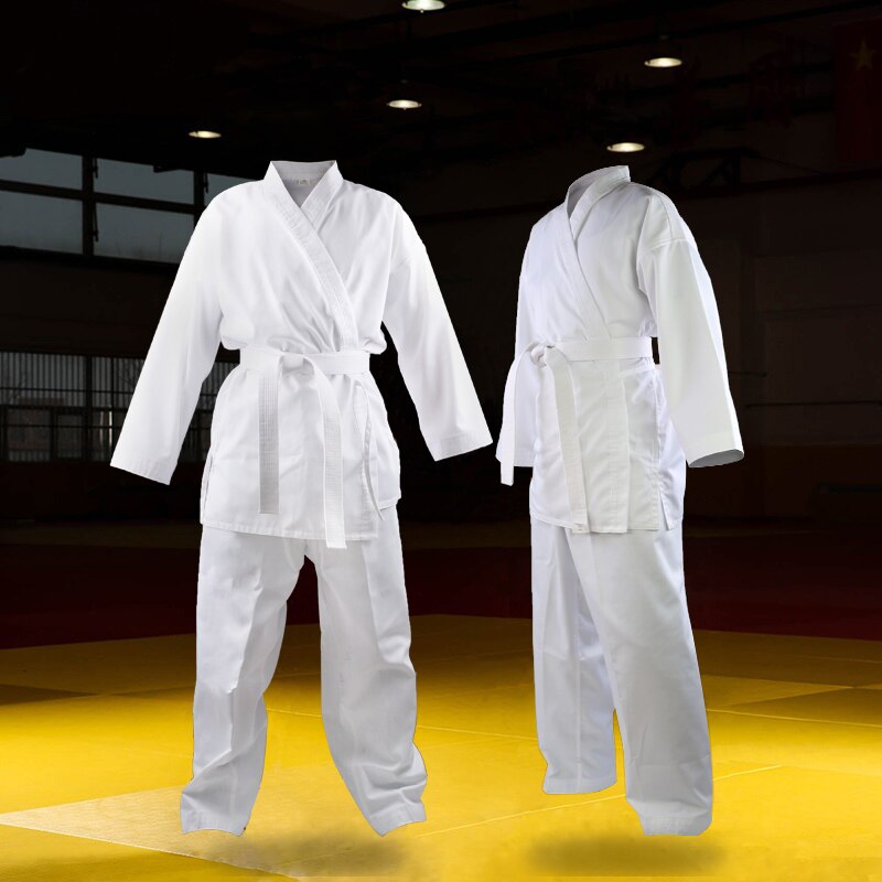 Dobok barn voksen karate uniform dragt wtf judo taekwondo kick boksning mma kampsport træningstøj dobok kimono