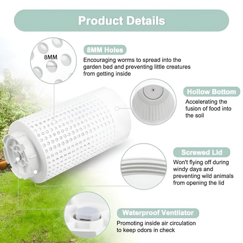 Outdoor Compost Bin Worm Composting Bin Worm Farm Compost Bin Kit for Raised Garden Beds at Home Farm Flower Pots Compost Bin