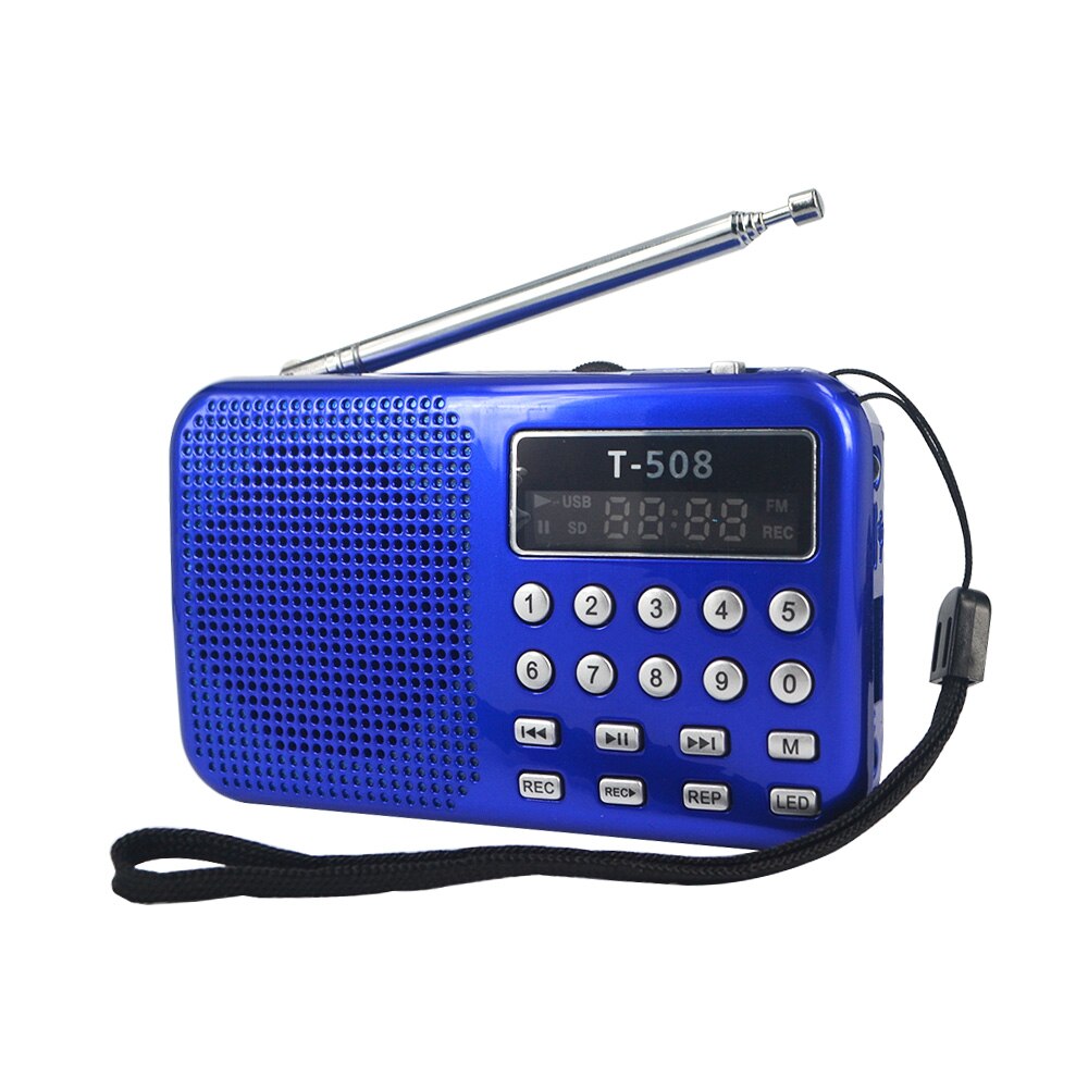 Kebidu t -508 mini-fm-radio mit lautsprecher, wiederaufladbar, digitales led-display, stereo, usb, tf 50mm micro-sd-karte,  mp3- player