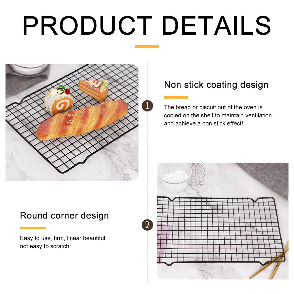 Stainless Steel Grid Rack Baking Tray Nonstick Baking Cooling Rack Kitchen Utensils Bakeware Tools Biscuit Bread Cake Rack