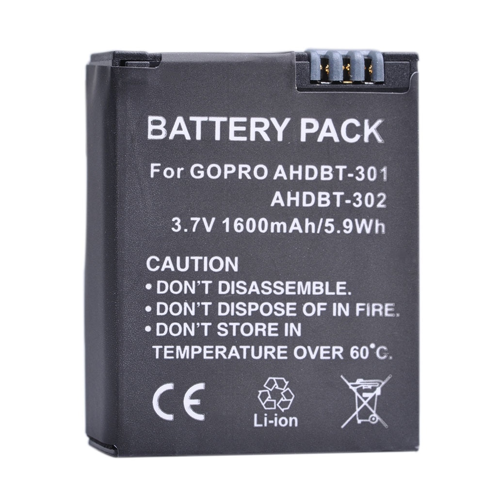 1600mAh 3.7V batterie de AHDBT-301 pour GoPro Hero – Grandado