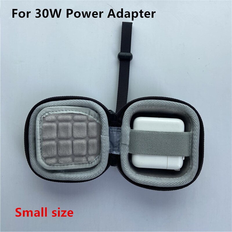 Hard Carrying Case for iPhone/iPad/iPod Power Adapter 140W 96W 87W 67W 61W 30W 29W 20W Case Bag Charger Head Storage Box: Small for 30W