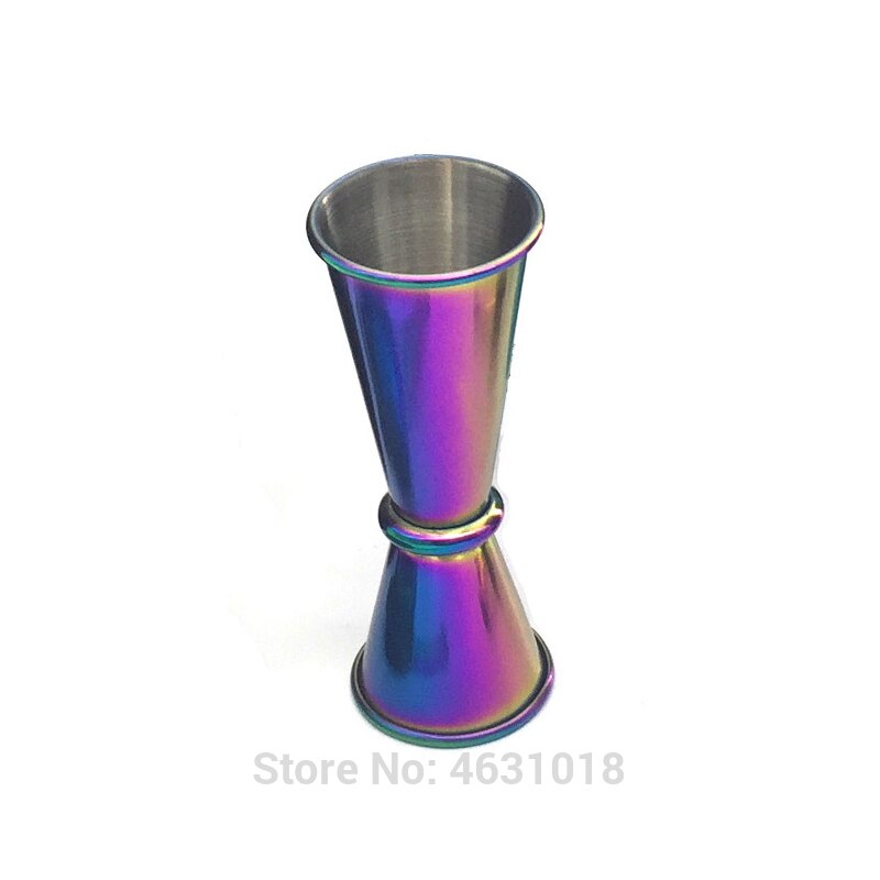 Herramienta de cóctel, vaso medidor de 30/60ml, barra de doble pared, Jigger Bar herramienta como acero inoxidable: colorful