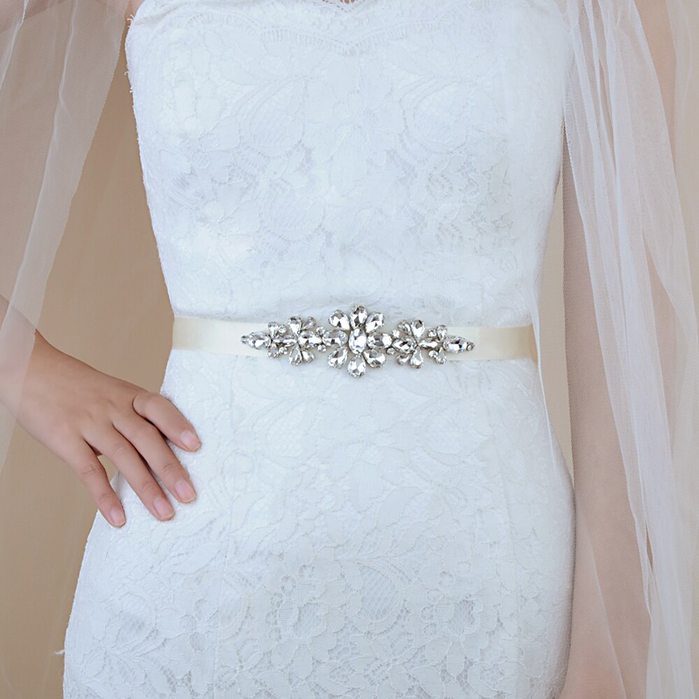 TRiXY S45 Handgemaakte Bruiloft Riemen Kristal Trouwjurk Riem Bruiloft Accessoires DIY Bruid Bridal Sjerpen Bridal Riemen
