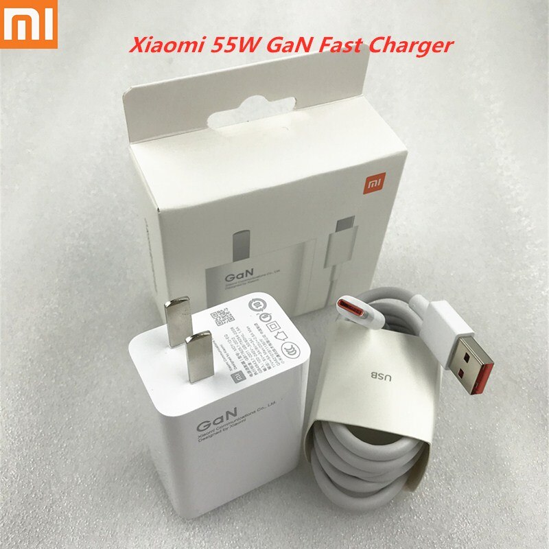 Original Xiaomi 55W Turbo Charger QC4.0 Quick Charge Adapter 6A Type C Cable For Mi 11 10 10T Pro Redmi K40 K30 S Note 9 S 9 Pro