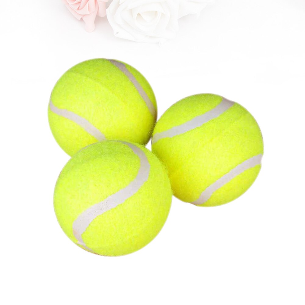 3pcs High Elasticity Tennis Balls Practice Tennis Balls Heavy Duty Tennis Balls: Default Title