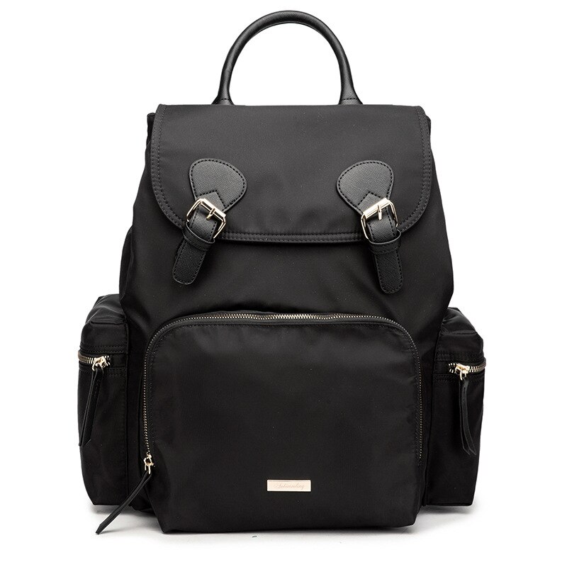 Llegadas estilo Multi-funcional de la mochila de de gran capacidad bolso de mochila impermeable mamá: Black