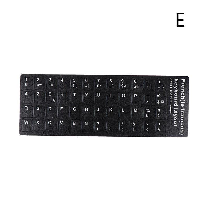 1PC Waterproof Laptop Keyboard Stickers Portuguese/Spanish/French/Korean/Italian/Hebrew/Thai Keyboard Layout: French