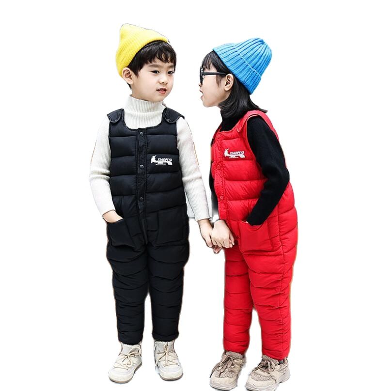 Monos de algodón con relleno para bebés, pantalones cálidos para bebés de 1-5 años, pantalones jumper para niños pequeños, prendas de vestir