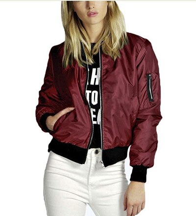Dames windjack herfstjassen lange mouwen basic jassen bomber dunne damesjas damesjassen bovenkleding: Wijnrood / Xxxl