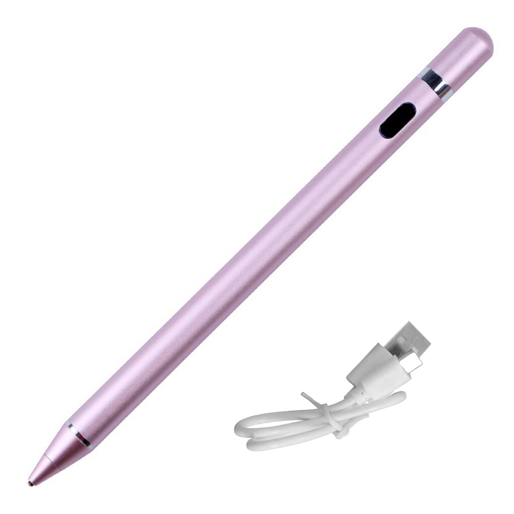 Universele Capacitieve Actieve Stylus Touch Screen Pen Smart Voor Ios/Android Ipad Telefoon Potlood Touch Tekening Tablet Smartphone: pink