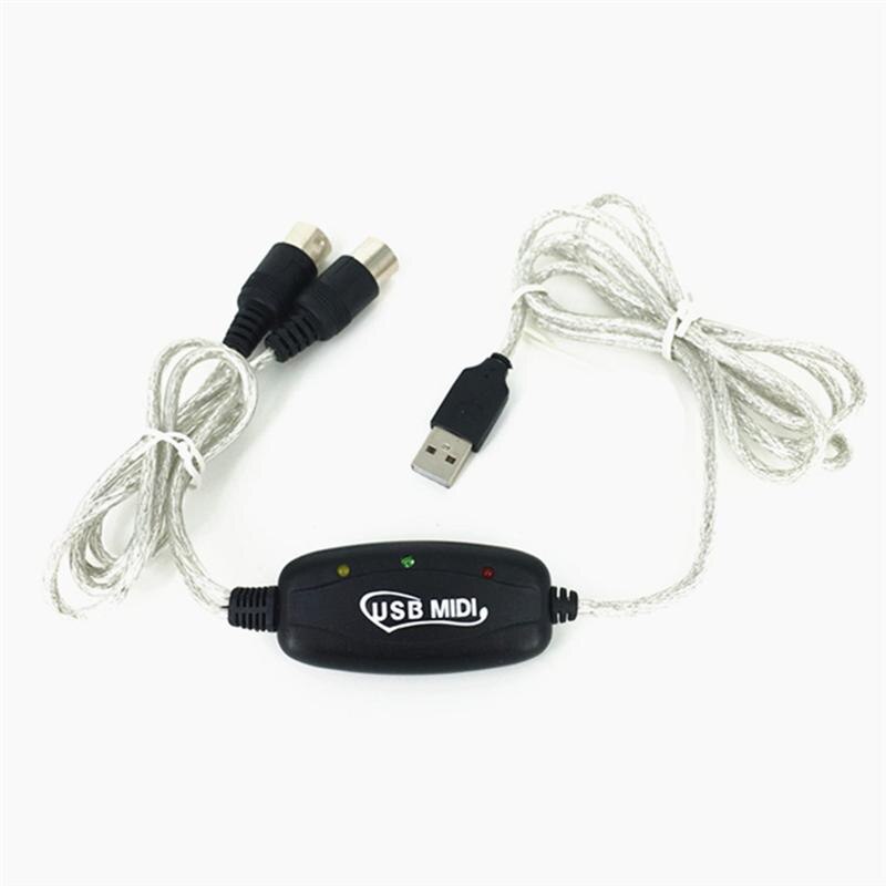 180X2Cm Midi-kabel Usb Midi Kabel Editing Cord Keyboard Connection Kabel Computer Link Naar Piano Elektronische drum Midi Keyboard