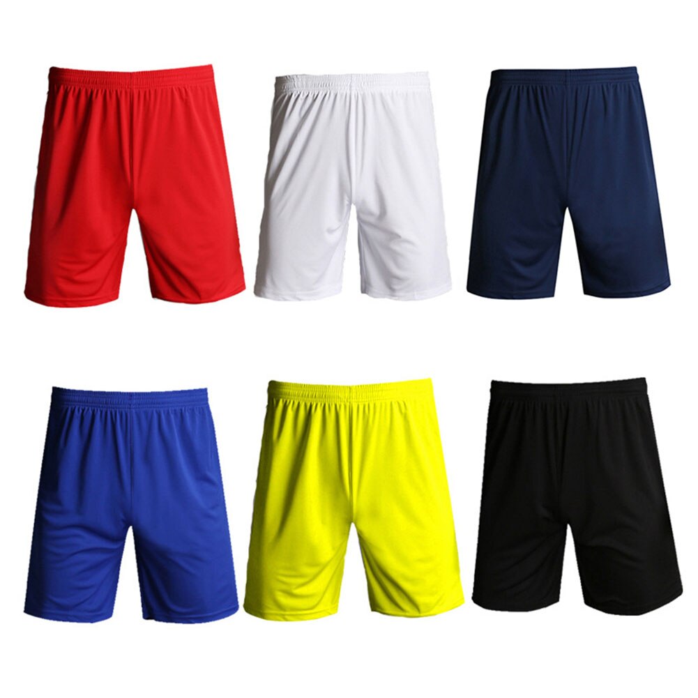 Gym Running Training Sports Breathable Athletic Solid Quick Dry Fitness Elastic Waist Casual Jogging Football Men Shorts