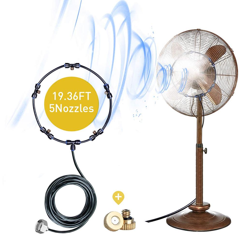 Draagbare Mist Fan Ring Kit Water Spuit Mist Fog Machine Fan Ring Koelsysteem Voor Outdoor Patio