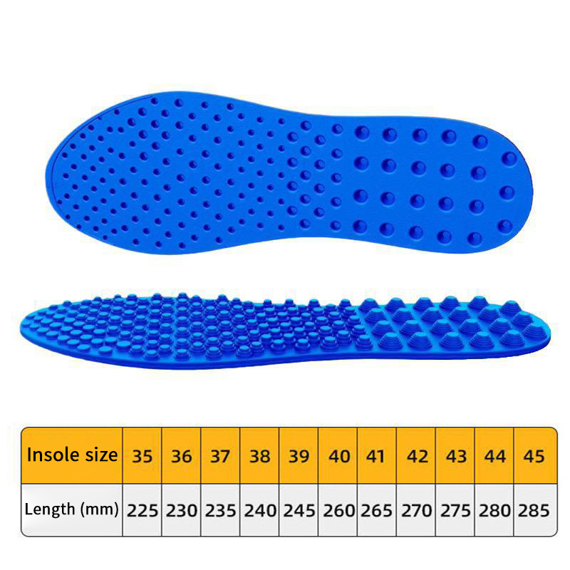 Men & Women Soft Shoe Pads, Finger Pressure Massage Sports Insoles, Relieves Foot Fatigue, for Casual Footwear, 1 Pair.