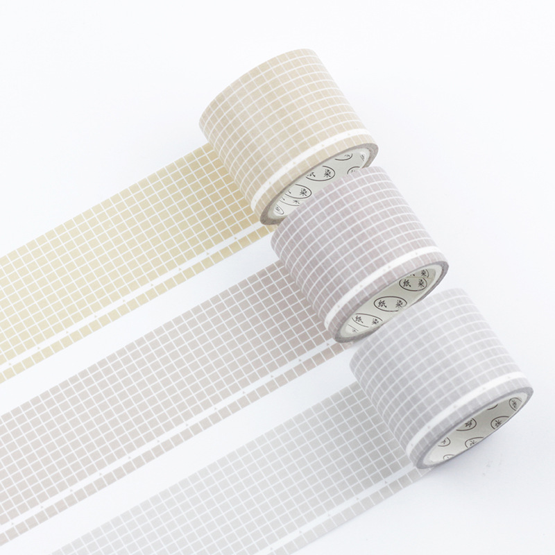 Farverigt gitter serie washi tape selvklæbende diy scrapbooking klistermærke etiket maskeringstape studerende papirvarer