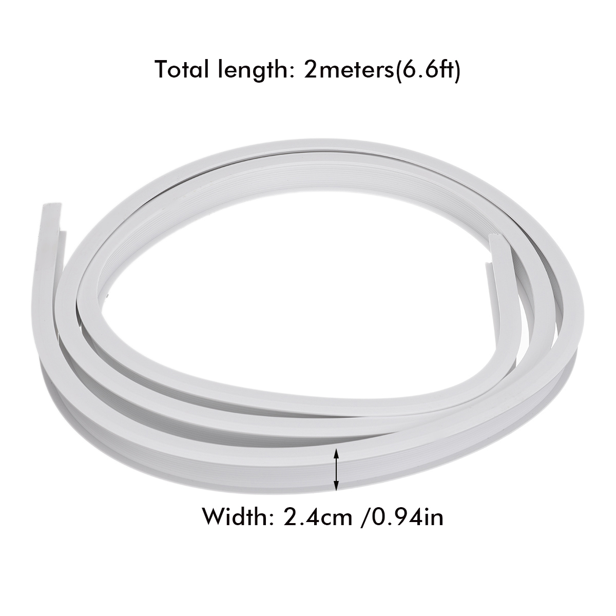 2M/3M/6M Flexible Ceiling Mounted Curtain Track Rail Straight Slide Windows Plastic Bendable Home Window Decor Accessories